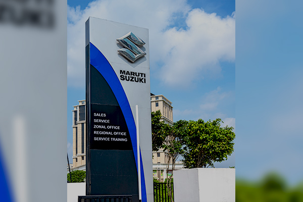 ACP signage board design for maruti suzuki