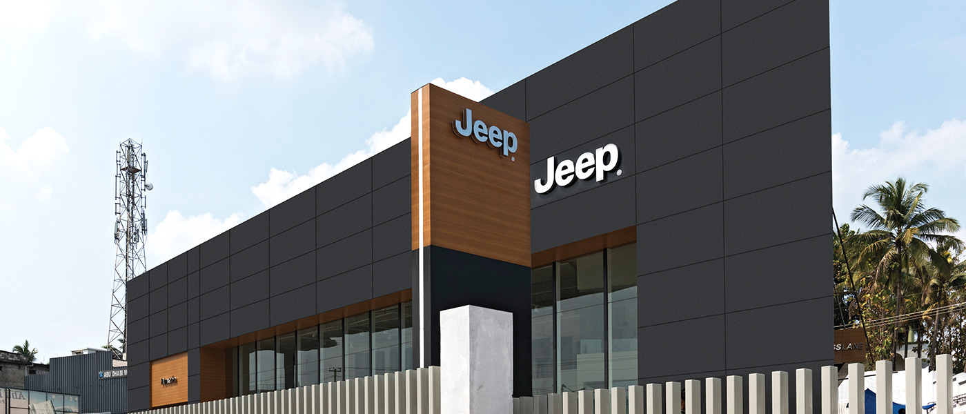 ACP signage solution for Jeep Showroom